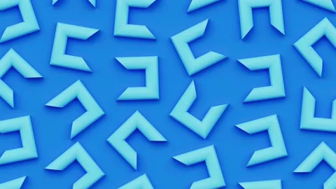 Geometric mosaic grid abstract blue background with square sliced rotating shape Stock Footage 162576146