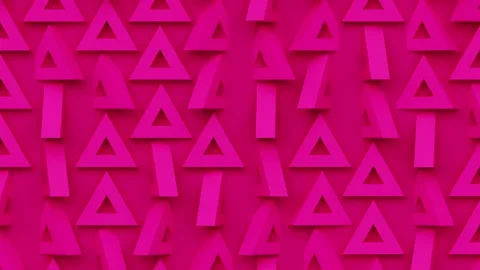 Geometric mosaic grid abstract red background with triangular rotating shapes Stock Footage 166227297