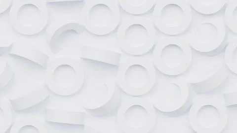 Geometric mosaic grid abstract white background with round rotating shape Stock Footage 162576095