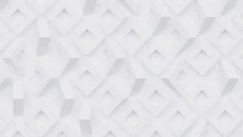 Geometric mosaic grid abstract white background with square rotating shape Stock Footage 163617188