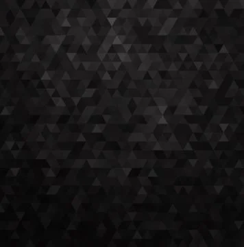 Geometric mosaic pattern from black triangle texture, abstract vector background Stock Illustration