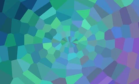 Geometric mosaic pattern in blue and green hues, perfect for backgrounds Stock Illustration