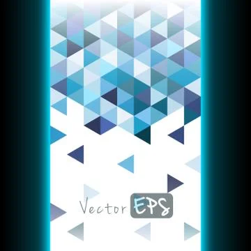 Geometric mosaic pattern from blue triangle Stock Illustration