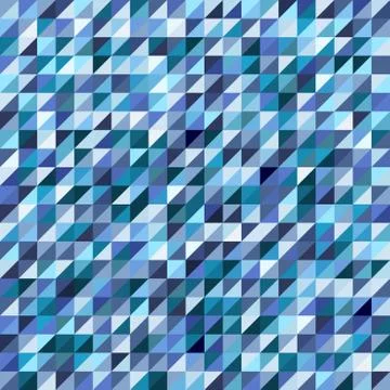 Geometric mosaic pattern from blue triangle Illustrazione stock