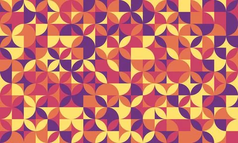 Geometric mosaic pattern with creative shapes and minimal style. Perfect for  Stock Illustration