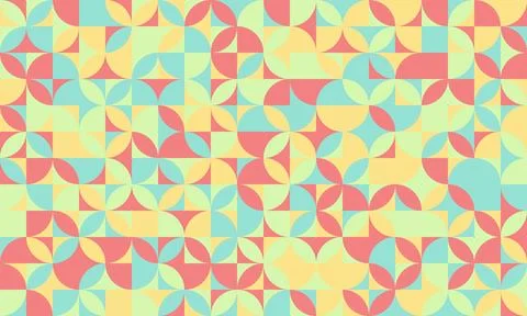 Geometric mosaic pattern with creative shapes and minimal style. Perfect for  Illustrazione stock