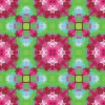 Geometric mosaic seamless pattern design, Repeat textile design, Surface de.. 스톡 일러스트