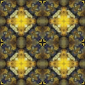 Geometric mosaic seamless pattern design, Repeat textile design, Surface de.. Stock Illustration