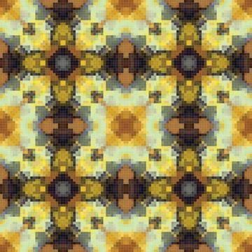 Geometric mosaic seamless pattern design, Repeat textile design, Surface de.. Stock Illustration