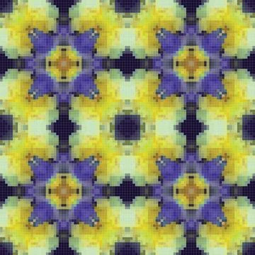 Geometric mosaic seamless pattern design, Repeat textile design, Surface de.. Illustrazione stock