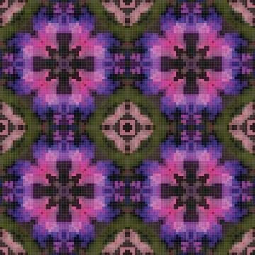 Geometric mosaic seamless pattern design, Repeat textile design, Surface de.. Stock Illustration