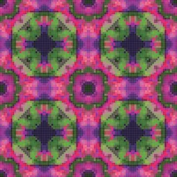 Geometric mosaic seamless pattern design, Repeat textile design, Surface de.. 스톡 일러스트