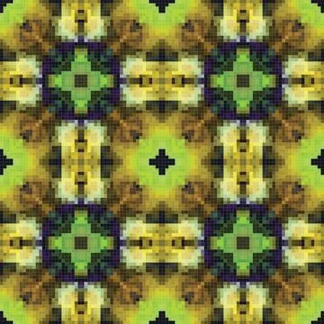 Geometric mosaic seamless pattern design, Repeat textile design, Surface de.. Illustrazione stock