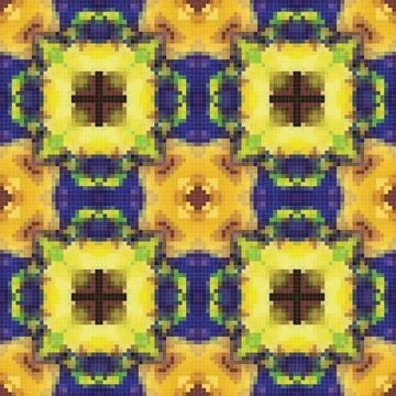 Geometric mosaic seamless pattern design, Repeat textile design, Surface de.. Stock Illustration