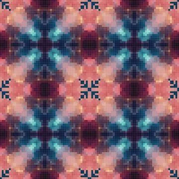 Geometric mosaic seamless pattern design, Repeat textile design, Surface de.. Illustrazione stock