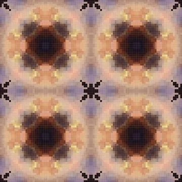 Geometric mosaic seamless pattern design, Repeat textile design, Surface de.. Stock Illustration