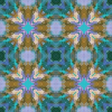 Geometric mosaic seamless pattern design, Repeat textile design, Surface de.. Illustrazione stock