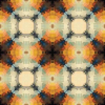 Geometric mosaic seamless pattern design, Repeat textile design, Surface de.. 스톡 일러스트