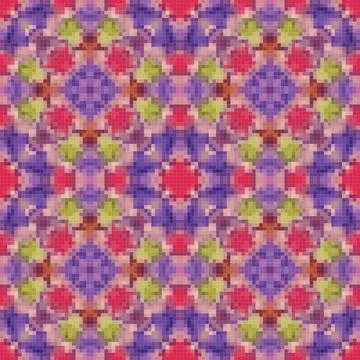 Geometric mosaic seamless pattern design, Repeat textile design, Surface de.. Stock Illustration