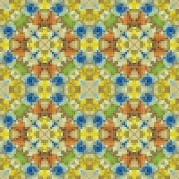 Geometric mosaic seamless pattern design, Repeat textile design, Surface de.. イラスト素材