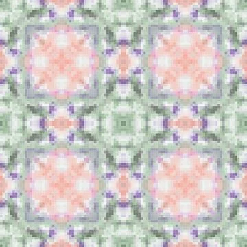 Geometric mosaic seamless pattern design, Repeat textile design, Surface de.. Stock Illustration