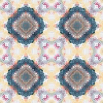 Geometric mosaic seamless pattern design, Repeat textile design, Surface de.. Stock Illustration