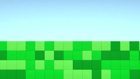 Geometric mosaic waves pattern. Construction of hills landscape using green g Stock Footage 153118357