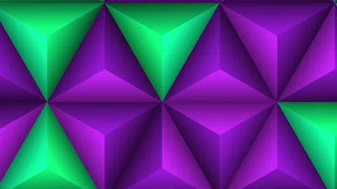 Geometric motion 3D background  pattern of interconnected triangles in vibra Stock Footage 321459570