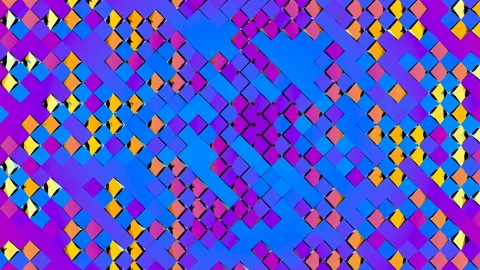 Geometric motion background of colored squares. Seamless loop. Video stock 126924182