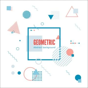 Geometric motion design concept. Simple geometry pattern with frame and text. Stock Illustration