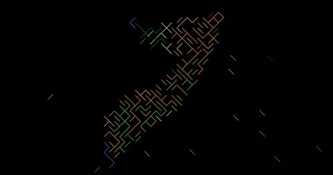 Geometric Motion Graphics Representing the Somalia Map Stock Footage 327941561