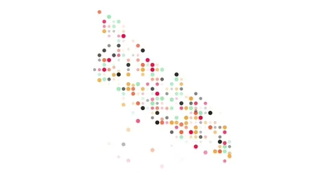 Geometric Motion Particle Visualization of Aruba Stock Footage 319639751