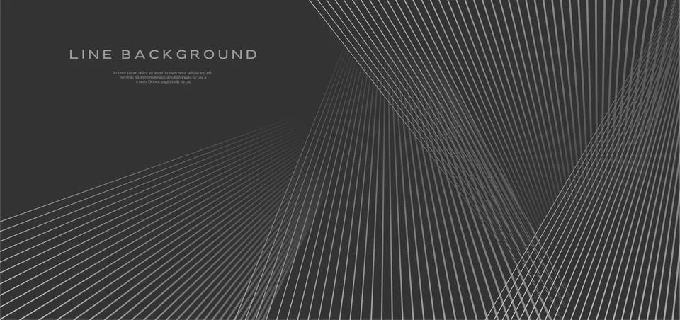 Geometric motion sharp lines abstract background. Monochrome blend line design. Stock Illustration