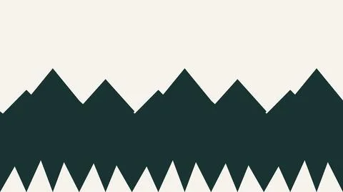 Geometric mountain silhouette pattern with triangular peaks Stock Illustration