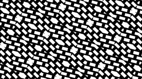 Geometric moving black and white monochrome psychedelic pattern Video stock 149493552