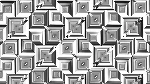 Geometric moving black and white monochrome psychedelic pattern Stock Footage 154697182