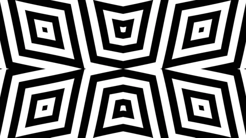 Geometric moving black monochrome psychedelic pattern Stock Footage 148105318
