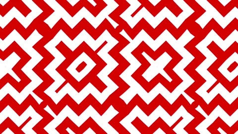 Geometric moving red psychedelic pattern Stock Footage 147457796