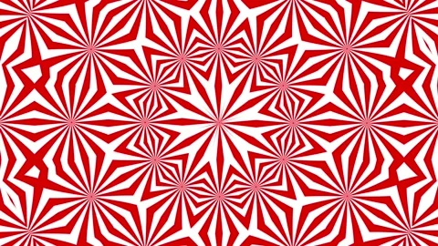 Geometric moving red psychedelic pattern, striped seamless looping background Stock Footage 149493813