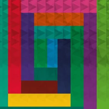 Geometric multicolor block background patterns icon Illustrazione stock