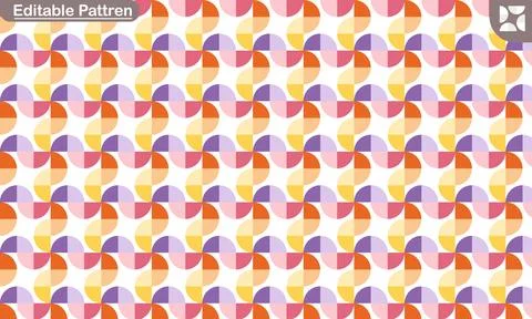 Geometric multicolor semicircle pattern background Illustrazione stock