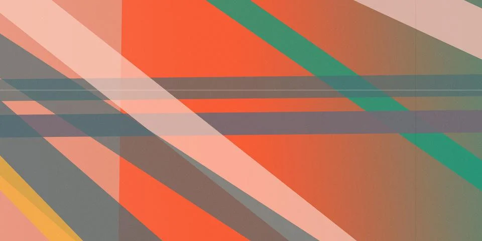 Geometric multicolor stripe pattern creates a bold abstract backdrop with w.. 库存插图