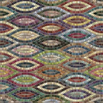 Geometric multicolored mosaic. Seamless repeating pattern. Stock Illustration
