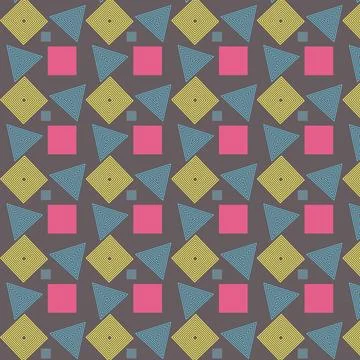 Geometric multicolored pattern on a dark background Stock Illustration