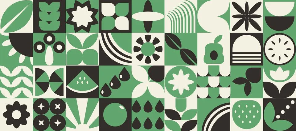 Geometric natural pattern Stock Illustration
