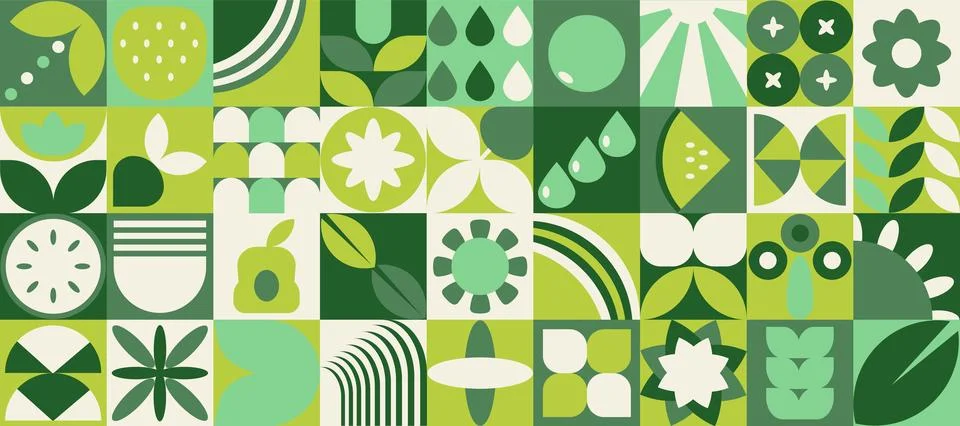 Geometric natural pattern Stock Illustration