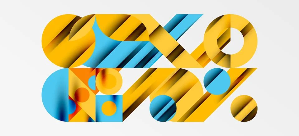 Geometric neo patterns. Abstract background for covers, banners, flyers and イラスト素材