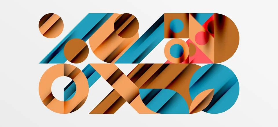 Geometric neo patterns. Abstract background for covers, banners, flyers and Illustrazione stock