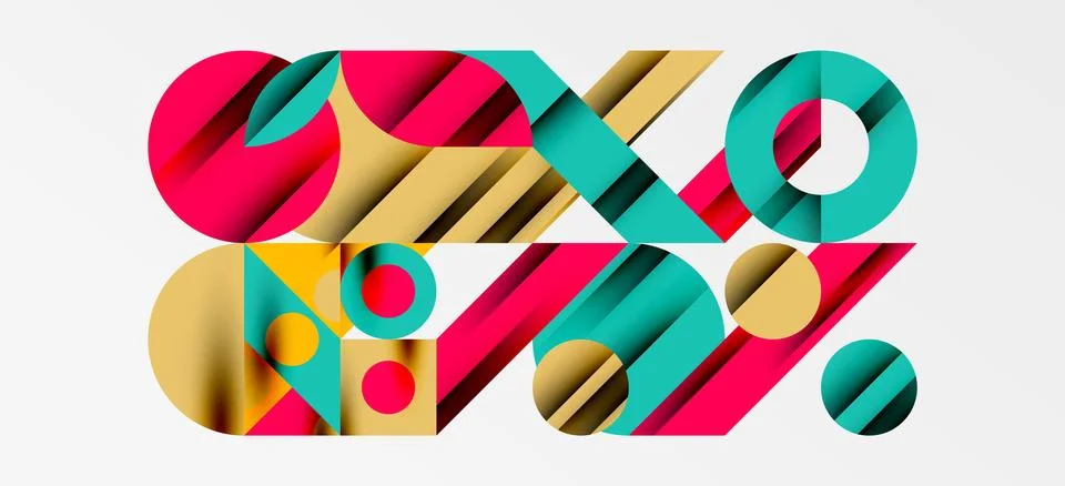 Geometric neo patterns. Abstract background for covers, banners, flyers and Stockillustratie