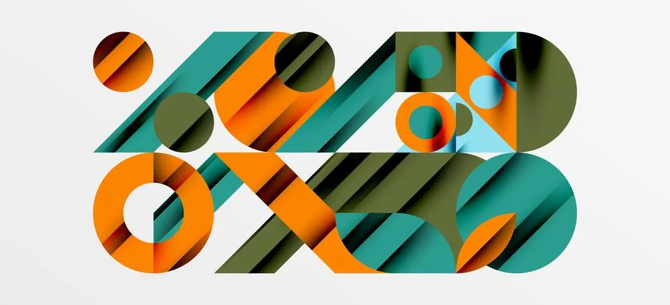 Geometric neo patterns. Abstract background for covers, banners, flyers and Illustrazione stock